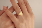 Degree initials engraved on a custom college class ring