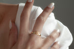 Minimalist spiritual lotus ring for women