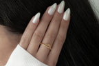 Solid gold lotus ring in Jovelle jewelry box