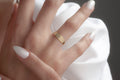 Solid 14K Gold Personalized Embossed Name Ring – Custom Engraved Band