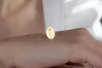 Personalized 14K Gold Pet Portrait Signet Ring – Engraved from Your Photo