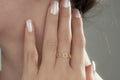 Honeycomb ring in solid 14K yellow gold