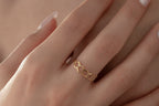 Honeycomb ring presented in Jovelle jewelry box