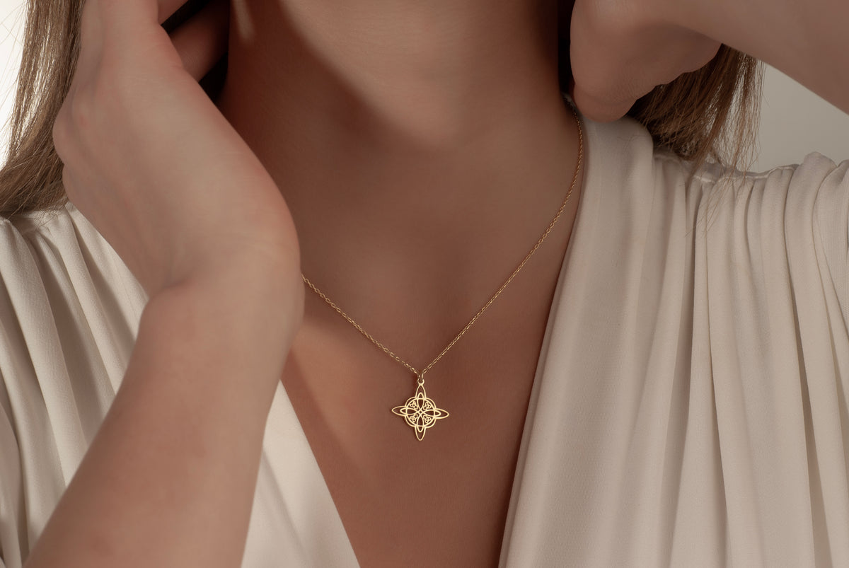 Chain length guide for the Celtic knot necklace