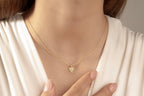 14K Gold Heart Fingerprint Necklace, Tiny Fingerprint Pendant, Personalized Fingerprint Charm Necklace, Gift for Mom, Memorial Jewelry Gift