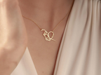 14K Solid Gold BTS Love Yourself Heart Necklace, Personalized BTS Love Yourself Pendant, BTs Fan Best Friend Gift, K-Pop BTS Minimal Charm