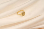 14K Gold College Class Ring, Personalized Graduation Ring, School Emblem Ring, Family Crest Signet Ring, School Logo Ring, Graduation Gift