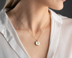 Daisy Bloom Secret Necklace, Personalized 925 Silver Necklace, Personalized Gold Daisy Name Necklace, Dainty Charm Pendant, Daisy Pendant