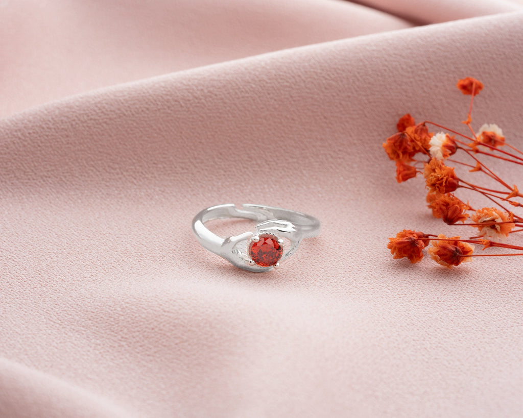 Chic and Elegant Love Hug Ring, Adjustable Embracing Hands Ring, Sterling Silver Hug Ring, Couple Wrap Ring, Mom Birthstone Ring, Mom Gift