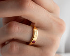 Sterling Silver Name Ring With Birthstone, Adjustable Name Ring, Gift ForMom, Minimalist Initial Ring, Dainty Silver Initial Ring