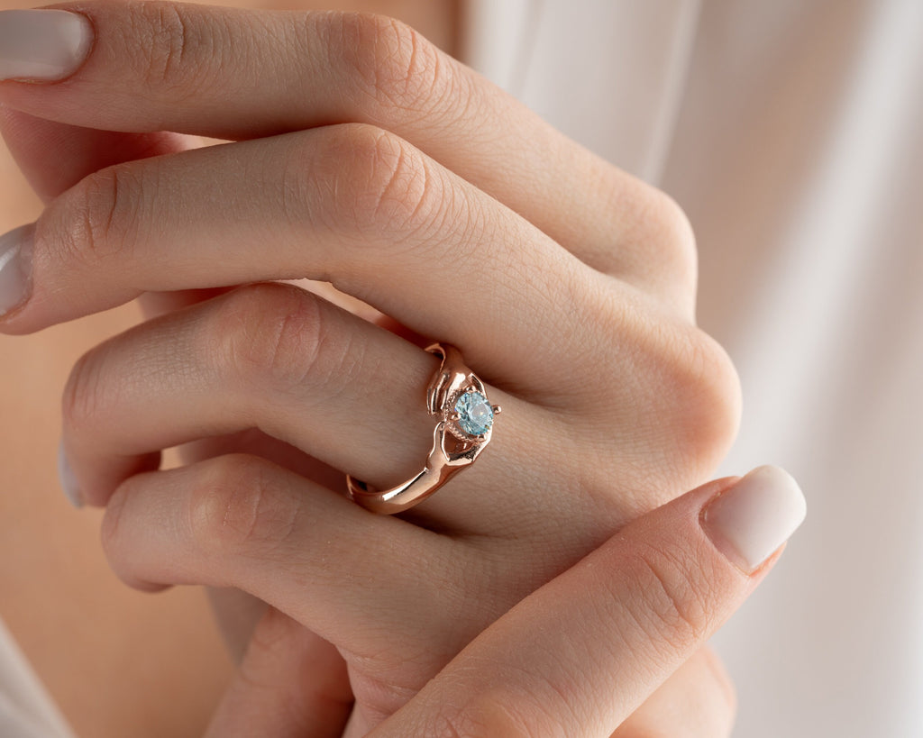 Chic and Elegant Love Hug Ring, Adjustable Embracing Hands Ring, Sterling Silver Hug Ring, Couple Wrap Ring, Mom Birthstone Ring, Mom Gift