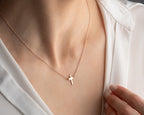 14K Gold Cross Necklace, Dainty Religious Necklace, 8K Gold Cross Necklace, Cathalic Crucifix Necklace, Christian Cross, Gift For Mother