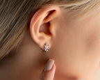 Sterling Silver Snowflake Stud Earrings, Hypoallergenic stud earrings, Snow Earrings, Dainty Earrings, Winter Earrings, Mothers Day Gift