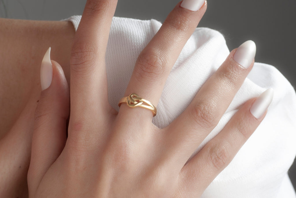 14K Gold Heart Name Ring, Heart-Shaped Name Ring, Custom Engraved with Your Name Ring, Custom Engraved Ring, Pure 14K Gold Ring,Promise Ring