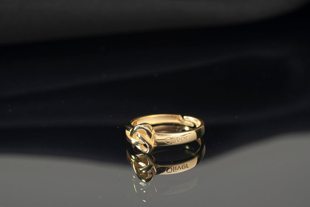 14K Gold Heart Name Ring, Heart-Shaped Name Ring, Custom Engraved with Your Name Ring, Custom Engraved Ring, Pure 14K Gold Ring,Promise Ring