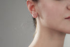 14K Gold Wave Wire Earrings, Wave Earrings, Lightweight Earrings, Statement Earrings, Threader Earrings, Mother Days Gift, 14K Gold Earrings