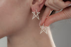 Handcrafted Star Stud Earrings, Star Earrings, Cute Earrings, Dainty Star Earrings, Flower Earrings, Sterling Silver Earrings, Mother Gift