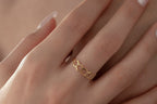 14K Gold Honeycomb Ring, Sterling Silver Honeycomb Ring, Hexagon Ring, Dainty Stackable Ring, Honey Bee Ring, Geometric Rings, Gift for Mom