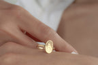 14K Gold Personalized Photo Engraved Ring, Silver Portrait Ring, Custom Photo Ring, Custom Picture Ring, Memorial Ring, Gift for Mom Her