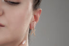 Sterling Silver Star Dangle Earrings - Elegant CZ Statement Jewelry for Women, Christmas Gift
