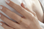 14K Gold Honeycomb Ring, Sterling Silver Honeycomb Ring, Hexagon Ring, Dainty Stackable Ring, Honey Bee Ring, Geometric Rings, Gift for Mom