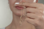 Elegant 14K Gold Circle Threader Earrings, Hoop Earrings Set, Stylish Silver Hoops, Big Hoop Earrings, Circle Threader Hoop Earrings