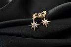 Sterling Silver Star Drop Earrings, Diamond Star Earrings, Bridal Earrings, Pearl Jewellery, Mothers Day Gift, Star Dangle Earrings
