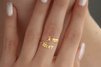 14K Gold Double Name Ring, Two Name Ring, Gold Couple Name Ring, Best Friend Gift, Personalized Ring for Women,Dainty Name Ring, Custom Ring