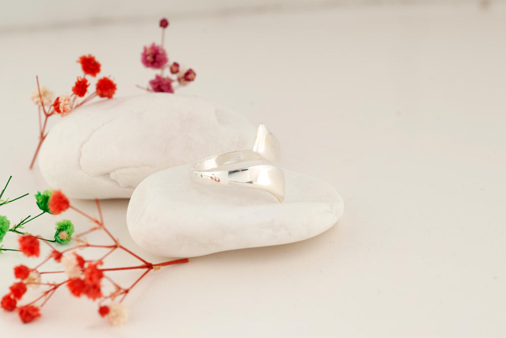 925K Sterling Silver Ring, Chunky Ring, Silver Wrap Ring, Minimalist Ring, Adjustable Ring, Abstract Geometric Ring, Wide Ring, Trendy Ring