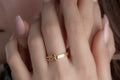 14K Gold Heart Name Ring, Heart-Shaped Name Ring, Custom Engraved with Your Name Ring, Custom Engraved Ring, Pure 14K Gold Ring,Promise Ring