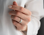 Sterling Silver Name Ring With Birthstone, Adjustable Name Ring, Gift ForMom, Minimalist Initial Ring, Dainty Silver Initial Ring