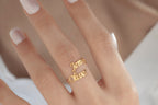 14K Gold Double Name Ring, Two Name Ring, Couple Name Ring, Best Friend Gift, Personalized Double Name Ring ,Dainty Name Ring, Custom Ring
