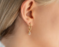 Elegant Birthstone Dangle Earrings, Handcrafted 925 Sterling Silver with Gold Options, Twisted Drop Earrings, Stylish Earrings, Mom Earrings