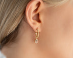 Elegant Birthstone Dangle Earrings, Handcrafted 925 Sterling Silver with Gold Options, Twisted Drop Earrings, Stylish Earrings, Mom Earrings