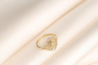14K Gold Flower of Life Ring, Seed of Life Ring, Sacred Geometry Mandala Band Ring, Gold Yoga Ring, Boho Ring, Spiritual Ring For Her