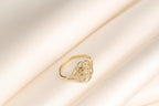 14K Gold Flower of Life Ring, Seed of Life Ring, Sacred Geometry Mandala Band Ring, Gold Yoga Ring, Boho Ring, Spiritual Ring For Her