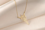 14K Gold Elven Leaf Necklace - Arwen Evenstar Necklace - LOTR Inspired Elven Pendant - Elvish Style Jewelry - Minimalist Fantasy Jewelry