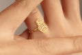 14K Gold Hamsa Ring. Hand of Fatima, Religious Jewelry, Spiritual Good Luck Gift For Her, Protection Amulet Jewelry, Gift For Mom
