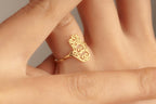 14K Gold Hamsa Ring. Hand of Fatima, Religious Jewelry, Spiritual Good Luck Gift For Her, Protection Amulet Jewelry, Gift For Mom