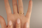 14K Gold Hamsa Ring. Hand of Fatima, Religious Jewelry, Spiritual Good Luck Gift For Her, Protection Amulet Jewelry, Gift For Mom