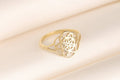 14K Gold Flower of Life Ring, Seed of Life Ring, Sacred Geometry Mandala Band Ring, Gold Yoga Ring, Boho Ring, Spiritual Ring For Her