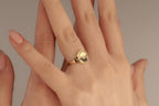Custom 14K Solid Gold School Emblem Class Ring, Graduation Ring, College Ring, Senior Year Gift, Custom Crest Ring, Engraved Grad Gift