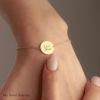 14K Gold Fingerprint Bracelet, Personalized Fingerprint Charm Bracelet, Dad Thumb Print Jewelry, Mom Memorial Jewelry, Remembrance Keepsake