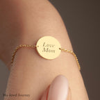 14K Gold Fingerprint Bracelet, Personalized Fingerprint Charm Bracelet, Dad Thumb Print Jewelry, Mom Memorial Jewelry, Remembrance Keepsake