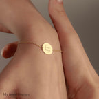 14K Gold Fingerprint Bracelet, Personalized Fingerprint Charm Bracelet, Dad Thumb Print Jewelry, Mom Memorial Jewelry, Remembrance Keepsake