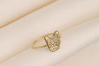 14K Gold Custom Pet Portrait Ring, Dog Photo Engraved Ring, Cat Photo Ring, Pet Jewelry, Engraved Dog Cat Memorial Jewelry,Mother’s Day Gift