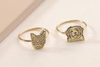 14K Gold Custom Pet Portrait Ring, Dog Photo Engraved Ring, Cat Photo Ring, Pet Jewelry, Engraved Dog Cat Memorial Jewelry,Mother’s Day Gift