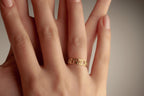 Custom 14K Gold Roman Numerals Ring, Anniversary Band Ring, Name Ring, Band Ring for Her, Custom Engraved Ring for Anniversary, Date Ring