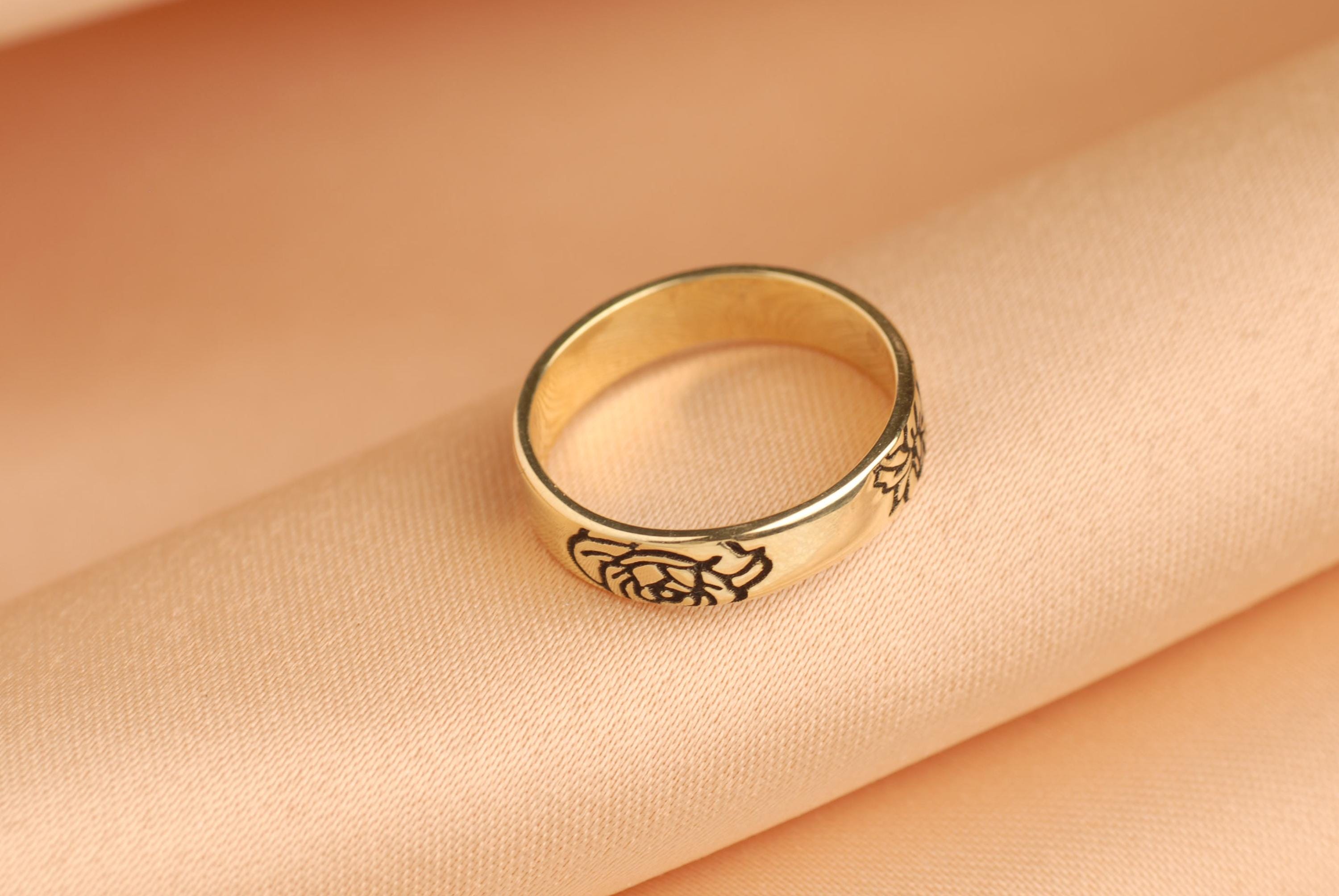 14K Gold Birthflower Ring, Personalized Family Flowers Ring, Birth Flower Ring, Personalized Floral Bouquet Ring, Mom/Grandma Gift