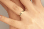 14K Gold Birthflower Ring, Personalized Family Flowers Ring, Birth Flower Ring, Personalized Floral Bouquet Ring, Mom/Grandma Gift